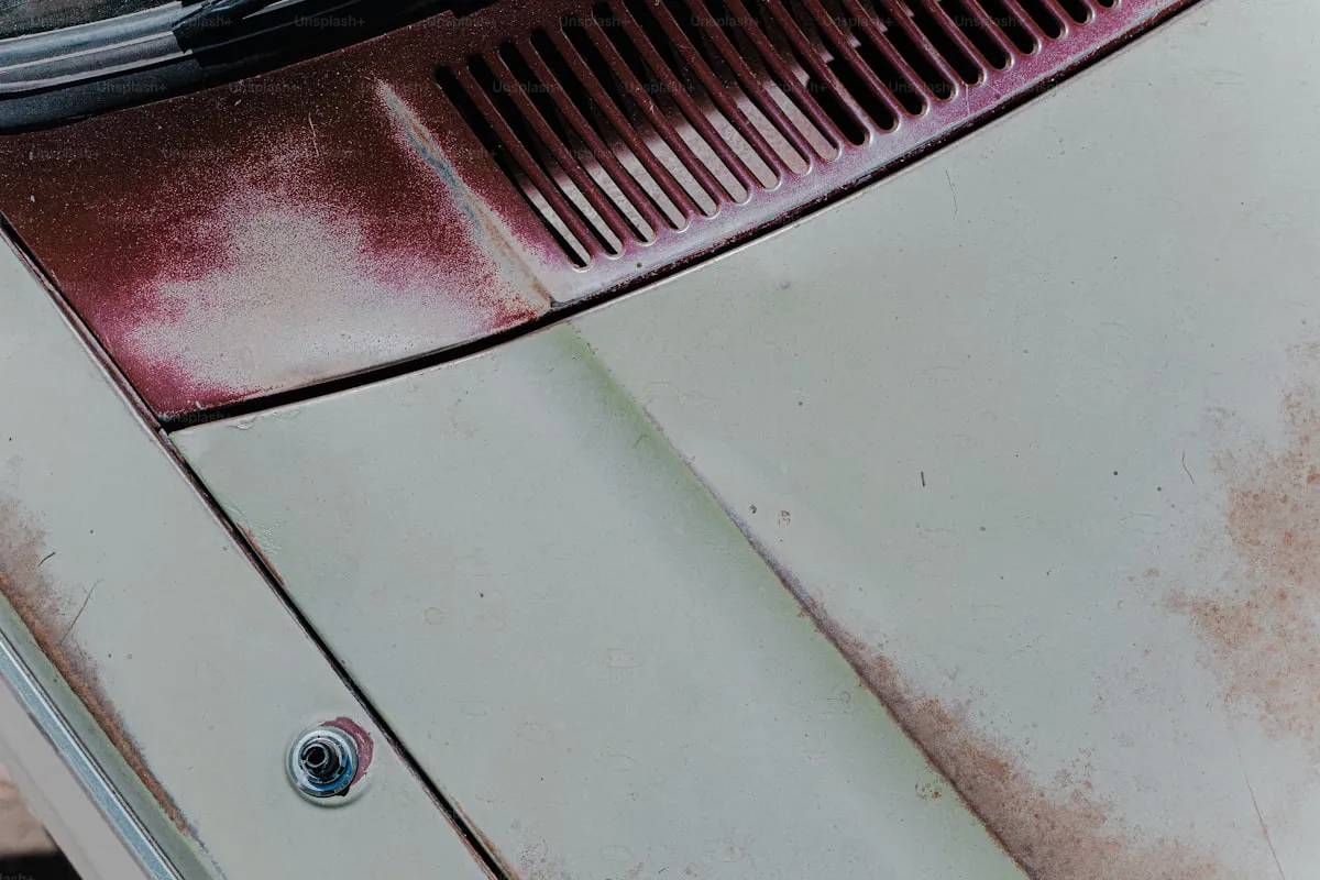 Close-up of a vehicle hood showing deep gloss finish under bright sunlight