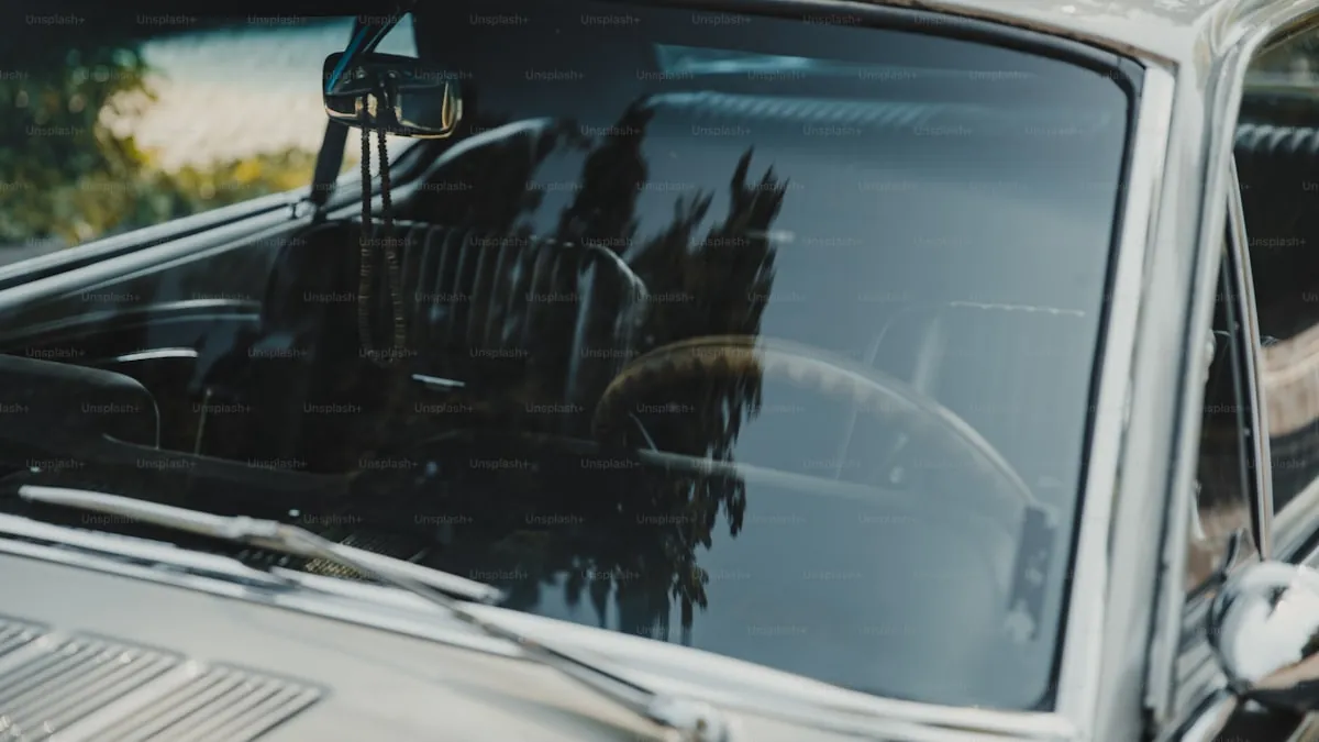 Comparison of ceramic tint and regular dyed tint on vehicle windows