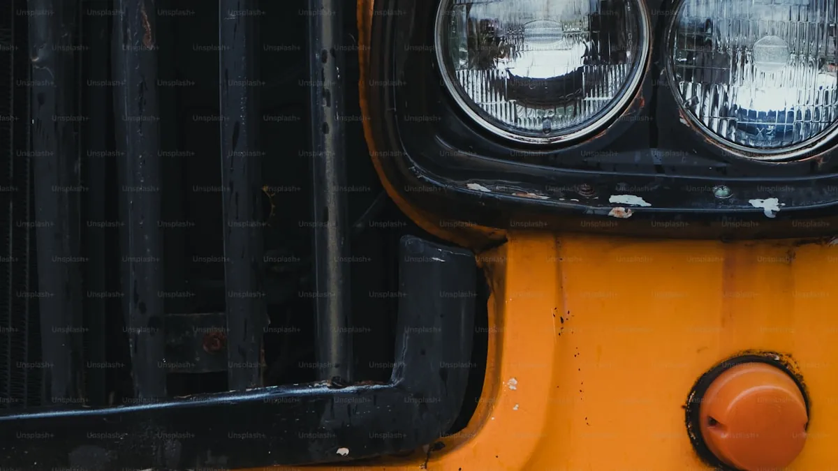 Close-up of car paint surface showing different scratch depths under inspection lighting