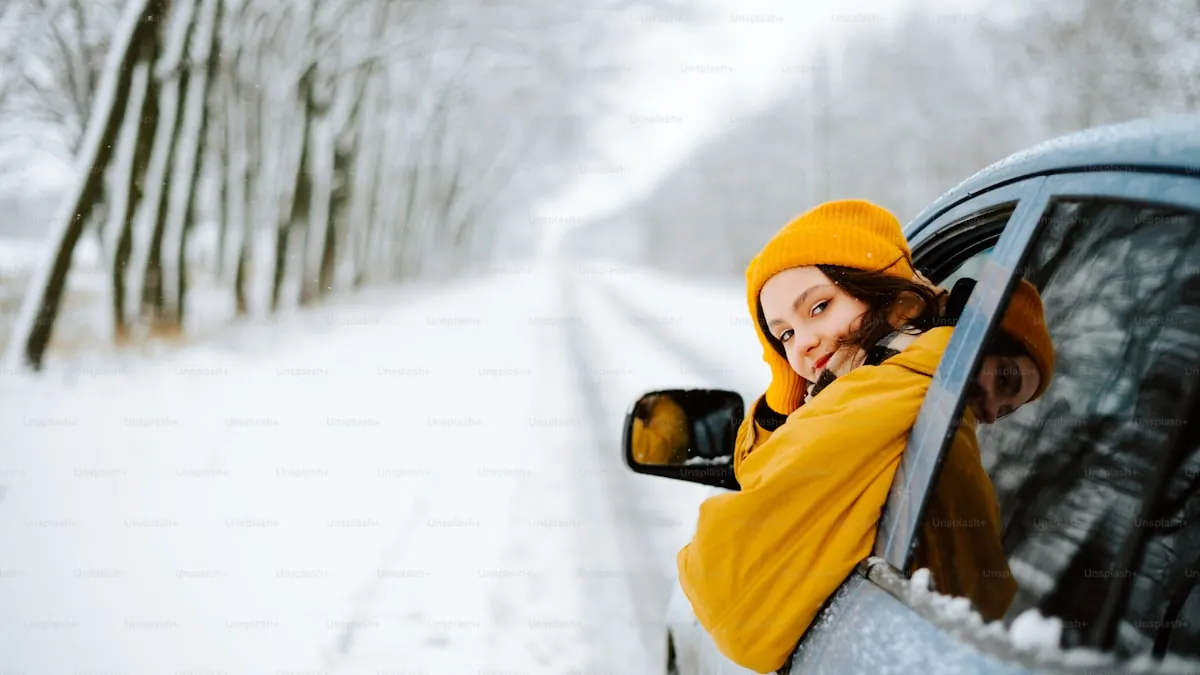 Vehicle receiving window tint installation in a climate-controlled shop environment